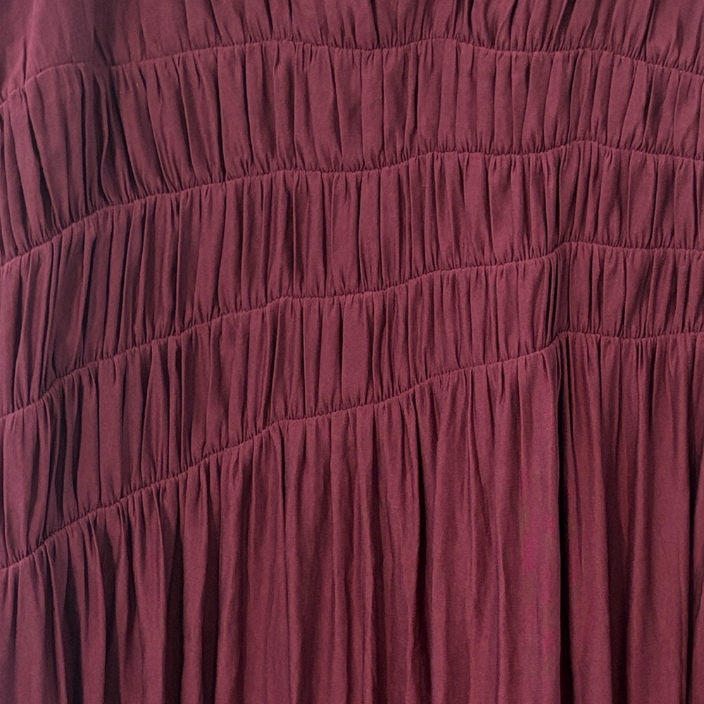 Anthropologie Moulinette Soeurs Plum Smocked Halter Midi Dress Size 2 - Picture 4 of 8